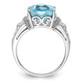 thumbnail image 3 of Auriga 925 Sterling Silver Diamond Accent and Sky Blue Topaz Ring Size 9 for Women, 3 of 7