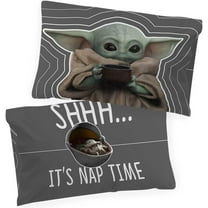 The Mandalorian Grey Coffee 2 Pack Standard Pillowcases, 100% Microfiber