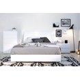 thumbnail image 2 of Nexera Paris Platform Bed and Headboard, White, 2 of 6