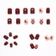 thumbnail image 5 of 24 uñas a presión cortas, uñas postizas, uñas de ataúd para mujeres con diseño de mariposas, uñas brillantes, 5 of 6