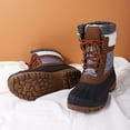 thumbnail image 4 of Pennysue Women's Waterproof Snow Booties A1-Brown Warm Mid-Tube Winter Boots Size 8, 4 of 8