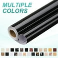 thumbnail image 3 of Uxcell Wood Grain Wallpaper Border 8" x 16.4ft Textured Frame Sticker, Light Black, 3 of 7