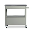 thumbnail image 5 of Linon Sydney Kitchen Cart, Gray, Stainless Steel Top, 4 Drawers, 5 of 18