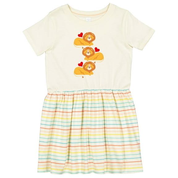 Inktastic Lion Jungle Animals Girls Toddler Dress