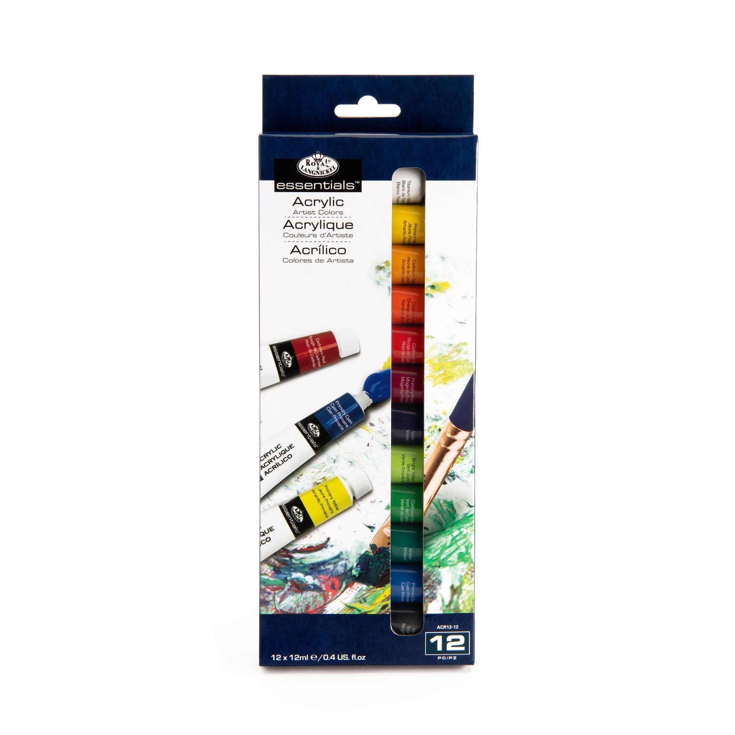 Royal & Langnickel - <br>Ensemble de peinture acrylique Essentials 12 ml, 12 couleurs