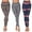 Brown/White, Black/White, Navy /Pink Argyle, variant on White Mark Women's 3 Pack of Printed Leggings