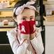 thumbnail image 3 of Guantes rojos de 1 a 5 años, guantes de esquí y snowboard para niños, forro de terciopelo tejido con dibujos animados, cálido dedo completo, cuello halter cálido, 3 of 5