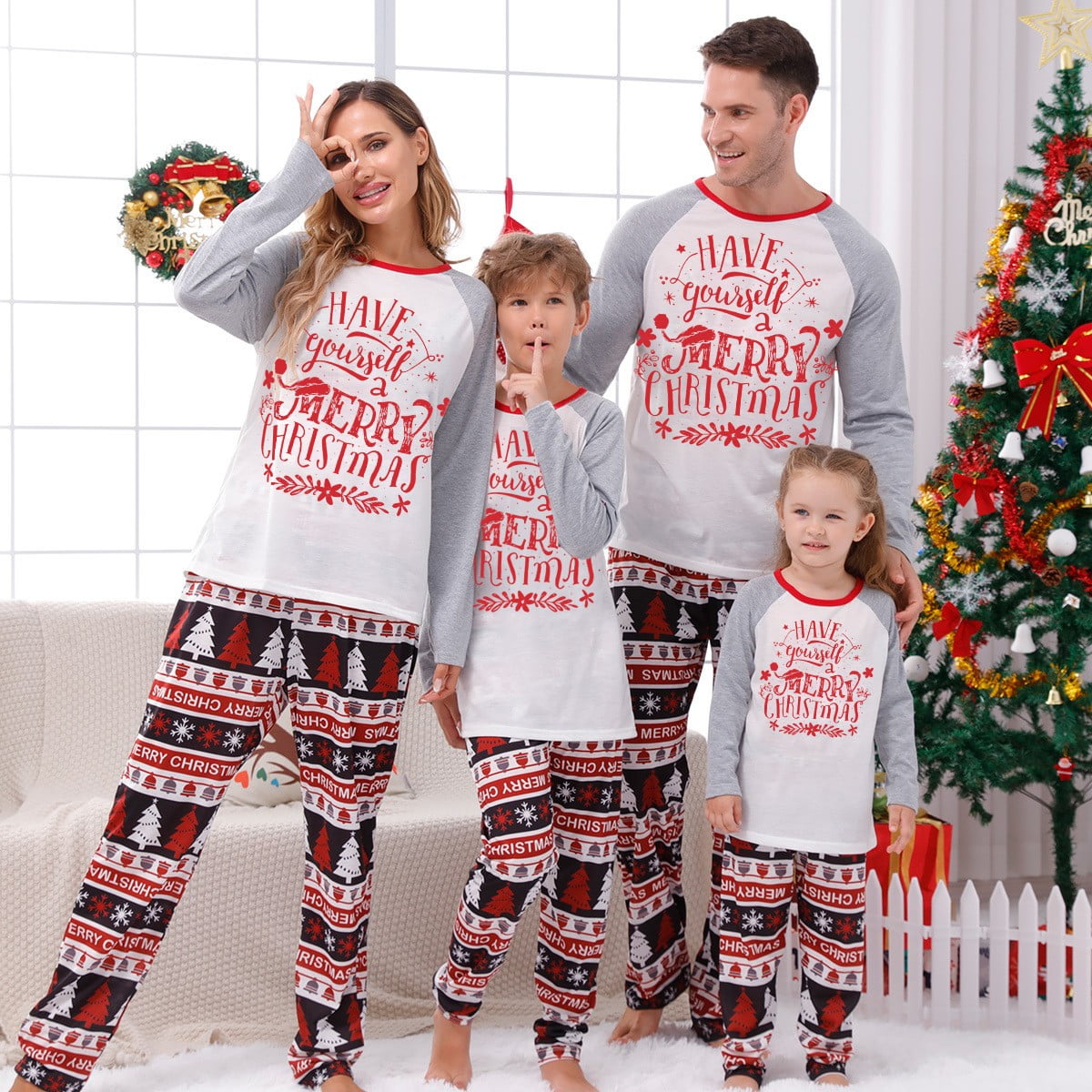 TIMIFIS Family Christmas Pjs Matching Sets Men/Women 2-piece
