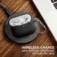 thumbnail image 4 of Blaspins AirPods Pro Case Rouge, Housse de Protection en Silicone Souple Premium Support de Porte-Clés Sans Fil [Compatible avec les AirPods Pro] IBAOLEA Rouge Noir, 4 of 6