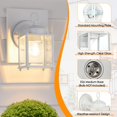 thumbnail image 2 of Farol de pared para exteriores MATAMEYE, blanco, impermeable, 2 unidades, 21 x 11 cm, 2 of 7