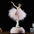 thumbnail image 2 of Ballerina Music Box Dancing Girl Swan Lake Carousel With Feather For Birthday Gift Tw, 2 of 5
