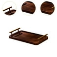 thumbnail image 6 of yotijay Wood Serving Tray Tea Drink Dessert Decorative with Rim Rectangle Food Board Dark Wood S, 6 of 9