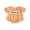 Orange, variant on BemeyourBBs Baby Girl Plaid Romper Short Sleeve Animal Embroidery Jumpsuit