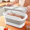 Dog Food Storage 12-15 Kg Airtight With Hinged Lid Wheels Large Foldable Food Box For Dog Food Bin Dog