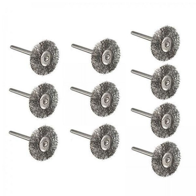 LOVIVER 2 X 10 Pcs Brosse en Fil d'Acier 2.2 cm, Brosse de Retrait de Rouille en Métal Accessoires, 4 Pcs