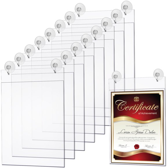 Suzile 8 Pcs Acrylic Window Sign Holder Hanging A