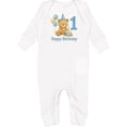 thumbnail image 2 of Inktastic 1st Birthday Bear with Cake and Balloons Baby Romper Coveralls, 2 of 4