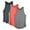 Black/Charcoal/Coral, variant on icyzone Women's Racerback Workout Tank Tops - Athletic Yoga Tops, Running Exercise Gym Shirts (Pack of 3)