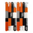 thumbnail image 2 of nqOlkjepod Outdoor Curtains for Patio Waterproof, Burnt Orange Black Grey Outdoor Privacy Panels Grommet, Vintage Contemporary Geometric Blackout Outside Curtains for Porch/Cabana 54"x84", 2 Panels, 2 of 8