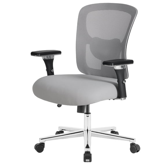 CONCETTA Heavy-Duty Big & Tall Mesh Office Chair, Ergonomic Desk Chair with Lumbar Support, Adjustable 4D Armrests & Adjustable Backrest, Swivel Wheels, 500 lb Capacity — Gray