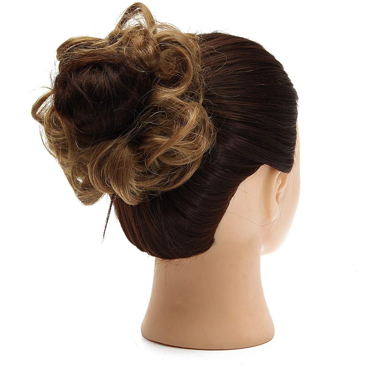 Uk Lady Curly Messy Bun Hair Piece Natural Fake Hair Bun Hair Piece 