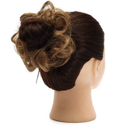 Uk Lady Curly Messy Bun Hair Piece Natural Fake Hair Bun Hair