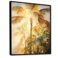 thumbnail image 2 of Designart "Palm Trees love expression II" Floral Floater Framed Canvas Wall Art, 2 of 7