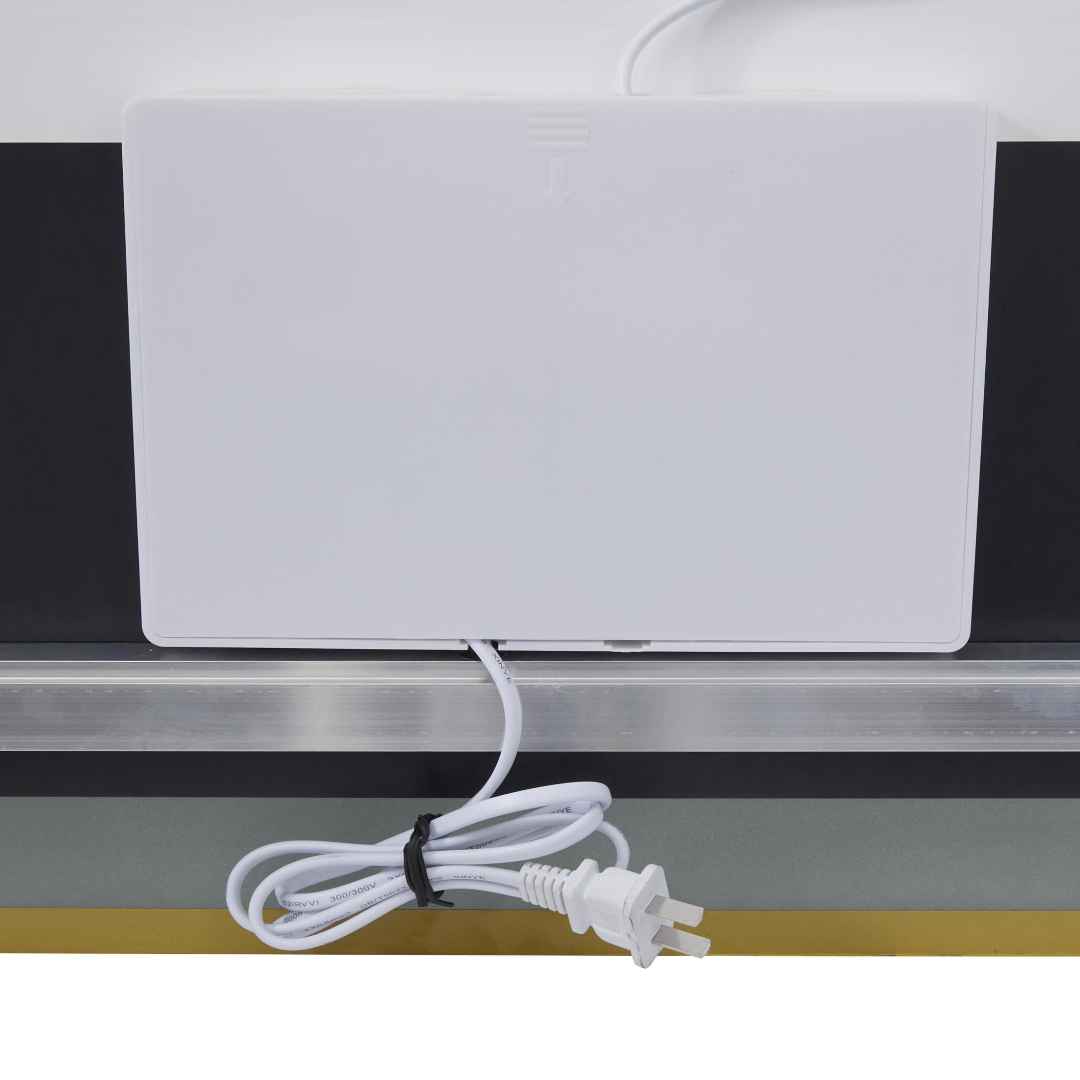 DecMode 51" x 32" Silver Anti Fog Mirror with LED Light