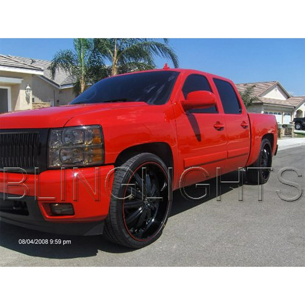 20082012 Chevy Silverado Tinted Head Lamp Light Overlay Kit Smoked