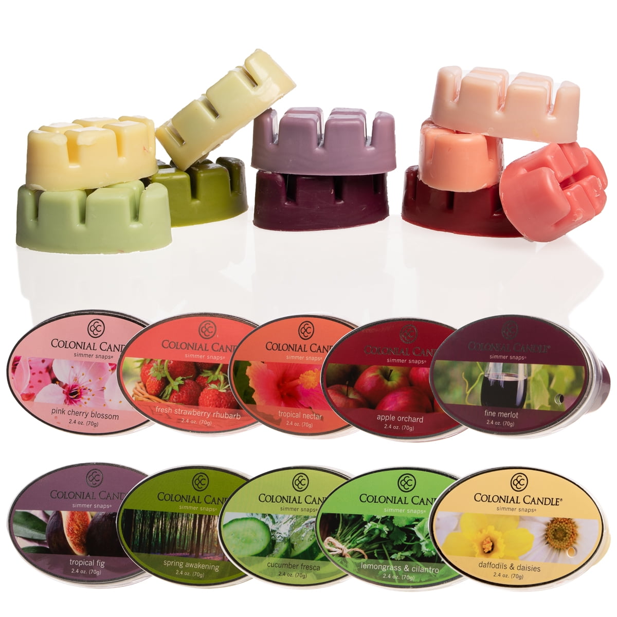 60 Wax Melts Wax Cubes By Colonial Candle Simmer Snaps Soy Wax Melts