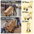 thumbnail image 5 of Bezliving 4-in-1 Aluminum Heavy Duty Folding Hand Truck 1000 lbs Capacity, Convertible Cart & Platform Dolly, Lightweight Heavy Duty Moving Truck for Warehouse, Garage, Travel, Delivery, 5 of 8
