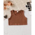 thumbnail image 5 of Kucnuzki 4T Toddler Girl Outfit Set 5T Kid Child Skirt Set Long Sleeves Solid Color A-line Dress Bowknt Tie One-piece Dresses Knitted Tank Top 2pcs Sweet Clothing Apricot, 5 of 10