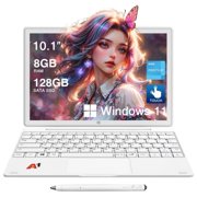 BiTECOOL 2 in 1 touch screen laptop,Win11 8+128GB free keyboard and Stylus