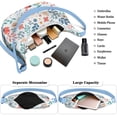 thumbnail image 2 of Corduroy Shoulder Bag with Floral and Hummingbird Illustration Adjustable Strap Compact and Portable Perfect for Spring and Summer Outings, 2 of 5