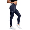 thumbnail image 4 of Women's High Waisted Cargo Leggings with Pockets Stretchy Workout Athletic Pants, 4 of 6