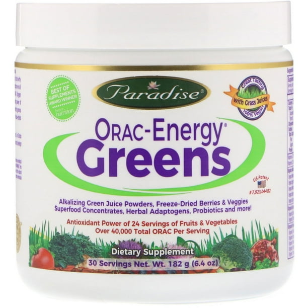 Paradise Herbs Orac Energy Greens 6 4 Oz 182 G Walmart Com Walmart Com
