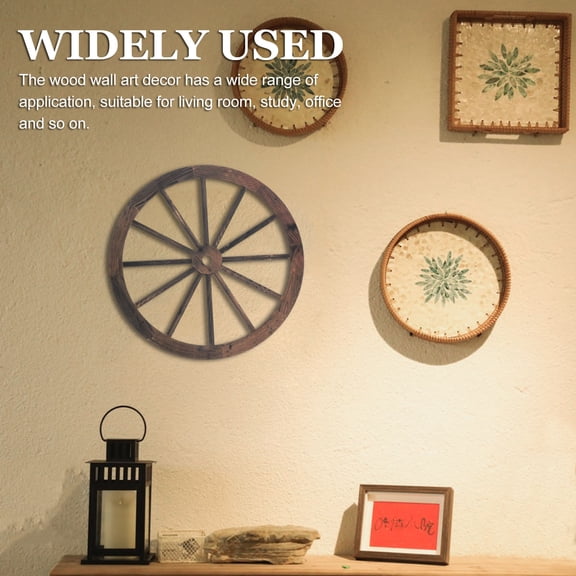 Wooden Wagon Wheel Decor Vintage Wood Wheel Hanging Decoration Wagon Wheel Wall Art