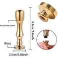 thumbnail image 2 of 1Set Brass Wax Seal Stamp and Handle Sets Whale Tail Shape Pattern for Envelopes Invitations Wine Packages, 2 of 7