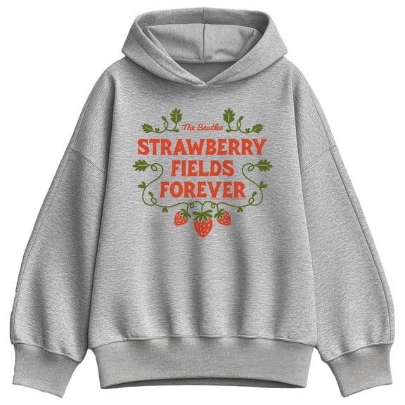 The Beatles - Strawberry Fields Forever - Women's Oversized Fleece Hoodie Sweatshirt