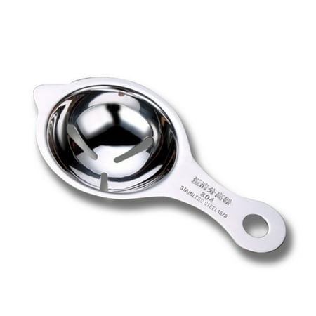 

Stainless Steel Egg White Egg Yolk Separator Baking Kitchen Tools with Hanging Ear Separator Mirror Baking Accessory White