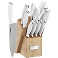 thumbnail image 2 of Block Knife Set, 12pc Cutlery Knife Set with Steel Blades for Precise Cutting, Lightweight, Stainless Steel, Durable & Dishwasher Safe, C77SSW-12P, 2 of 7