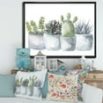 thumbnail image 2 of Designart 'Succulent and Cactus House Plants I' Farmhouse Framed Canvas Wall Art Print, 2 of 5