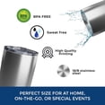 thumbnail image 3 of Gnome Insulated Tumbler Cup with Lid, Stainless Steel 30oz Tumler, Gnome Gift for Coffee Lover (Santa Gnome TM439), 3 of 6