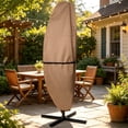 thumbnail image 2 of MISSMILE Patio Parasol 600D Waterproof Outdoor Offset Banana Style Umbrella Cover - Fits Cantilever Offset Umbrella 7.5-11.5 Feet, 2 of 7