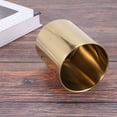 thumbnail image 3 of 4-Piece Pencil Cup Holder Pen Pot Maquillaje Pinceles Holder Escritorio Papelería Organizador Acero Inoxidable (Oro), 3 of 5