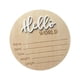 thumbnail image 5 of Letrero de recuerdo para bebé recién nacido, letrero de madera con texto "Hola Mundo" para decoración de guardería, baby shower. Blanco, 5 of 9