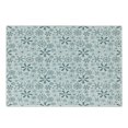 thumbnail image 1 of Winter Cutting Board, Merry Xmas Theme Delicate Snowflakes Cold Freezing Weather Vintage Holiday Pattern, Decorative Tempered Glass Cutting and Serving Board, Small Size, Teal White, by Ambesonne, 1 of 1