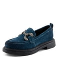 thumbnail image 2 of PATRIZIA Women's Marlen Velvet Loafers with Metal Ornamentation, Crystal Details, and Comfortable Fit, 2 of 9
