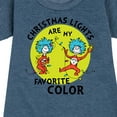 thumbnail image 3 of Cat in the Hat - Christmas Lights Are My Favorite Color  - Toddler And Youth Girls Fleece Dress, 3 of 5