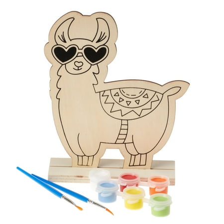 Way To Celebrate Easter Wooden Paint Set, Llama